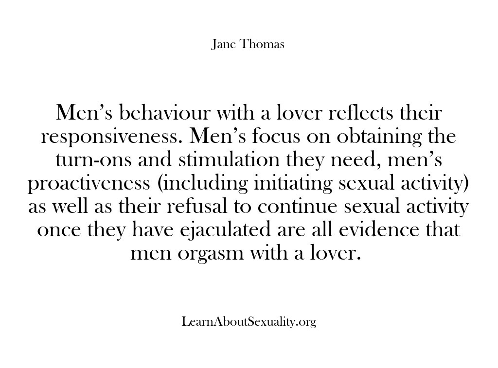 (Learn About Sexuality) Men’s behaviour with a lover reflects their responsiveness. Men’s focus on obtaining…