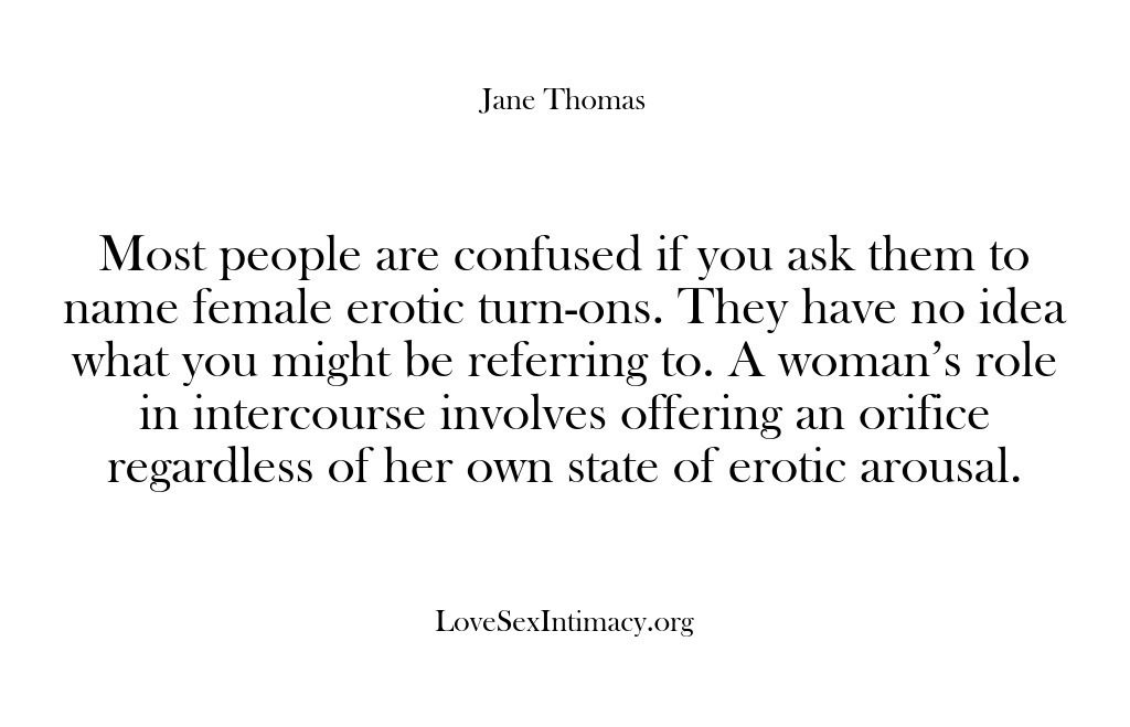 (Love Sex Intimacy) Most people are confused if you ask them to name female erotic…