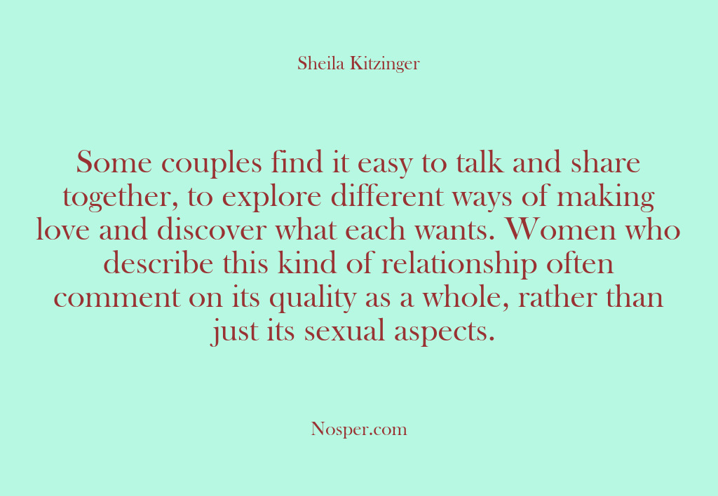 (Other Sources) Some couples find it easy to talk and share together, to explore…