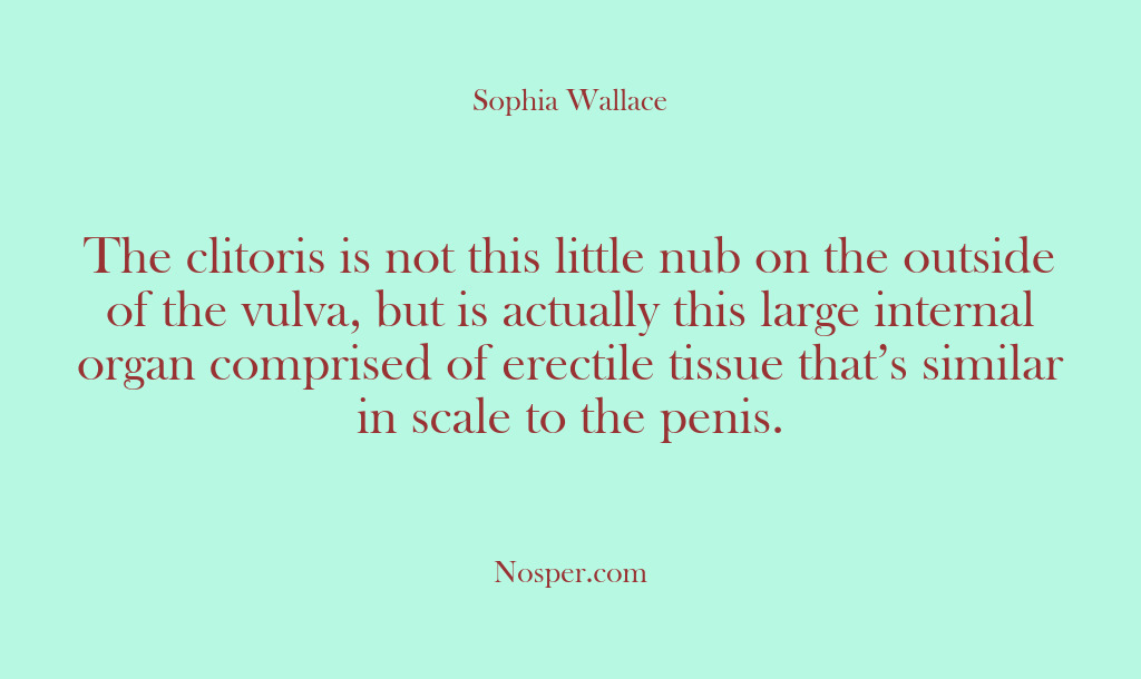 (Other Sources) The clitoris is not this little nub on the outside of the…