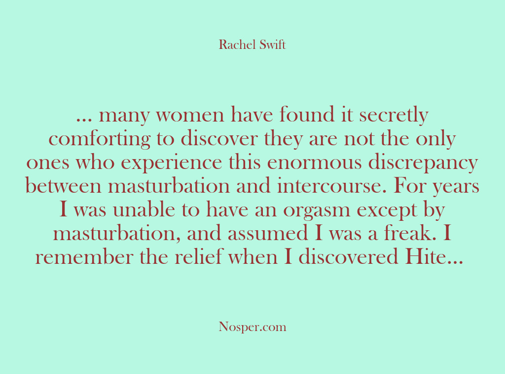 (Other Sources) … many women have found it secretly comforting to discover they are…