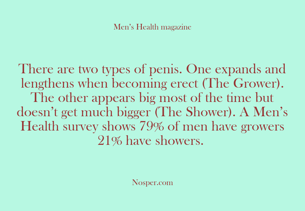 (Other Sources) There are two types of penis. One expands and lengthens when becoming…