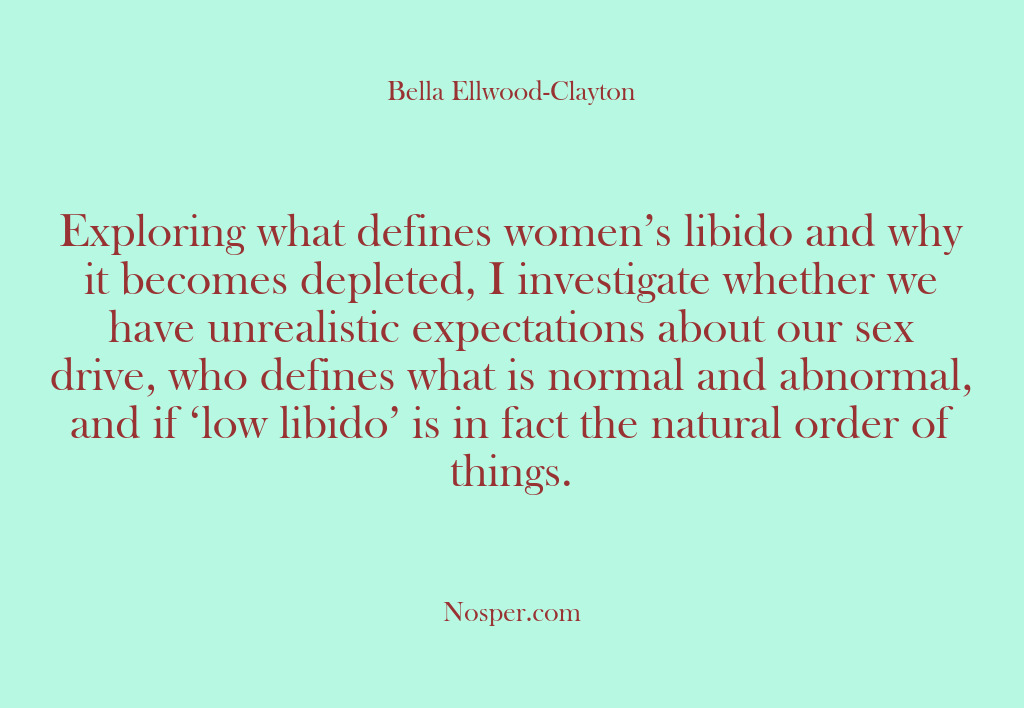 (Other Sources) Exploring what defines women’s libido and why it becomes depleted, I investigate…