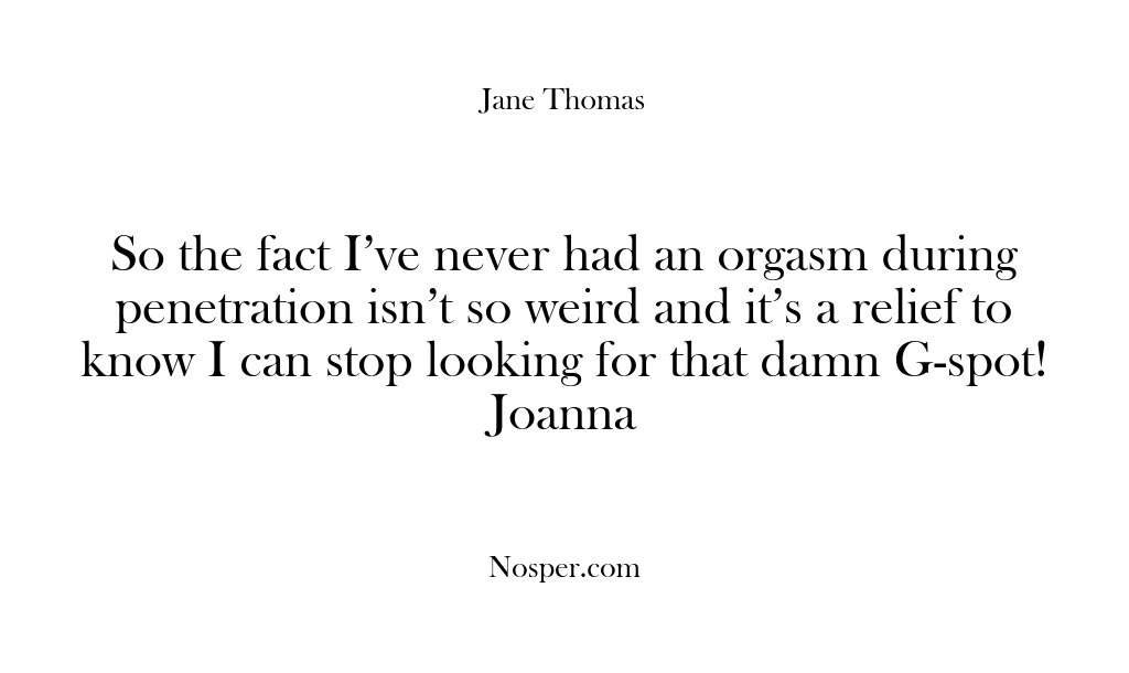 (Feedback) So the fact I’ve never had an orgasm during penetration isn’t so…