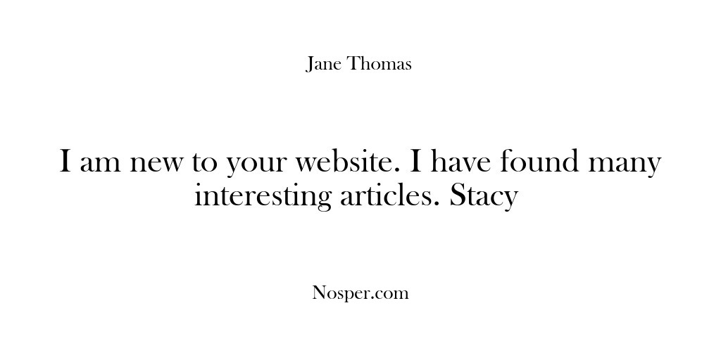 (Feedback) I am new to your website. I have found many interesting articles….