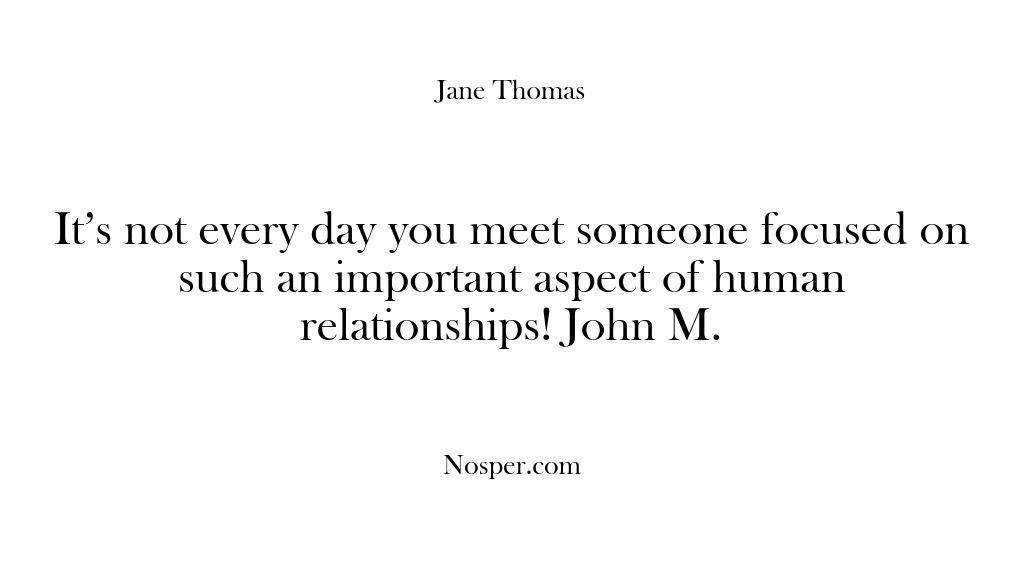 (Feedback) It’s not every day you meet someone focused on such an important…