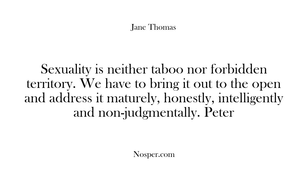 (Feedback) Sexuality is neither taboo nor forbidden territory. We have to bring it…