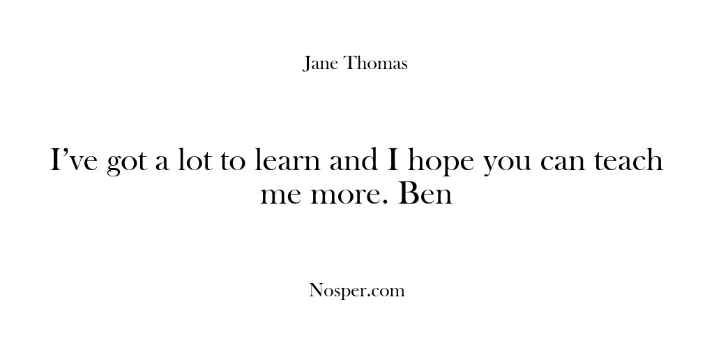 (Feedback) I’ve got a lot to learn and I hope you can teach…