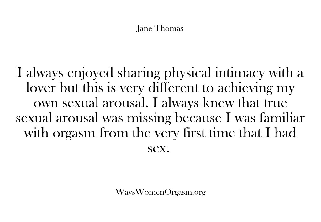 (Ways Women Orgasm) I always enjoyed sharing physical intimacy with a lover but this is…