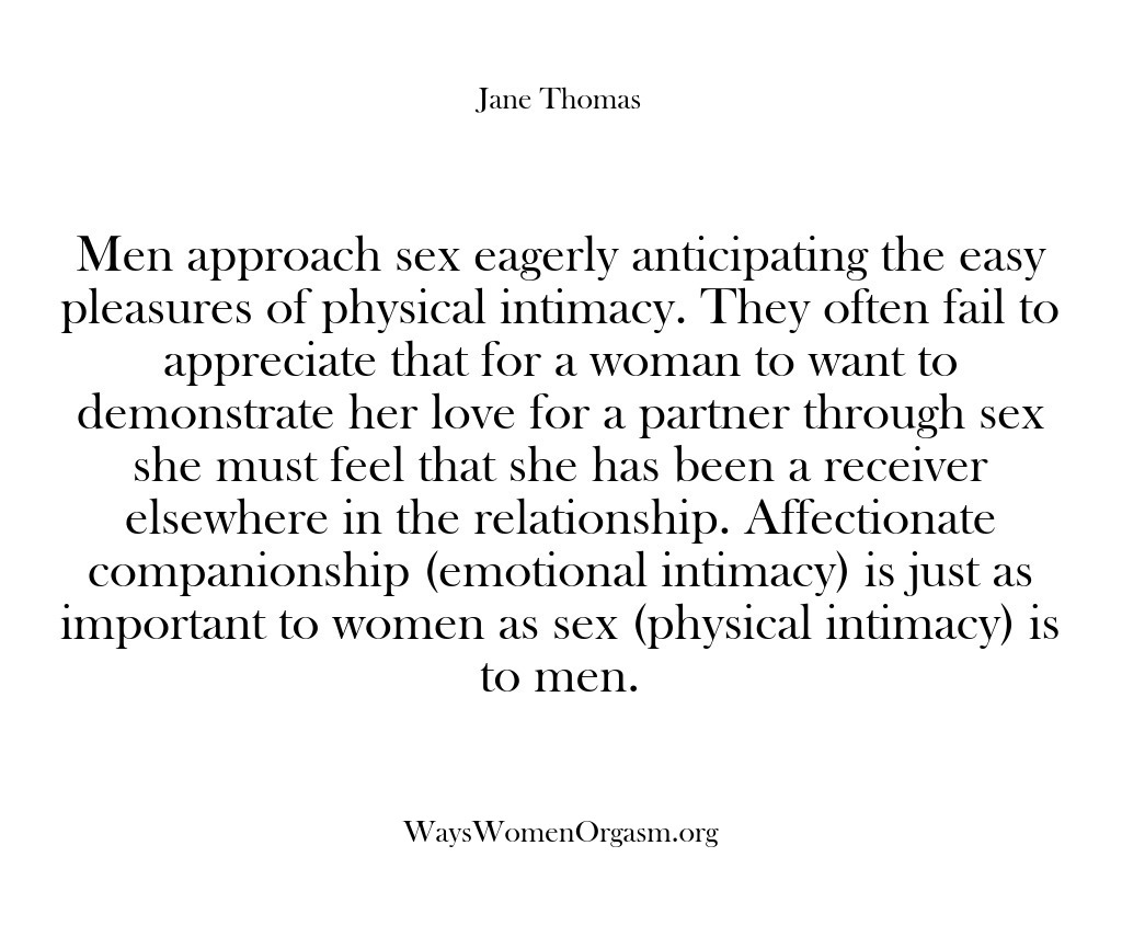 (Ways Women Orgasm) Men approach sex eagerly anticipating the easy pleasures of physical intimacy. They…