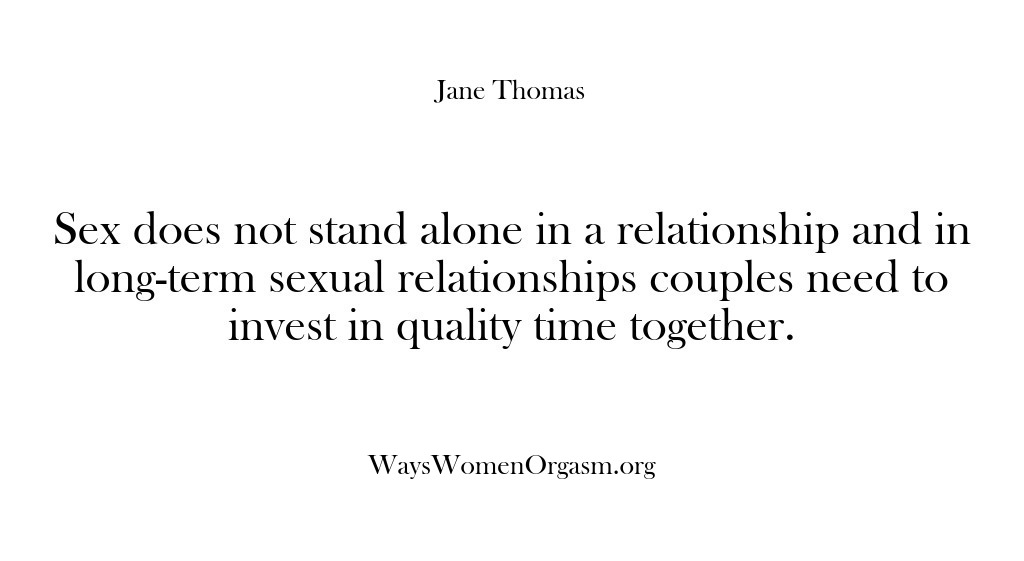 (Ways Women Orgasm) Sex does not stand alone in a relationship and in long-term sexual…