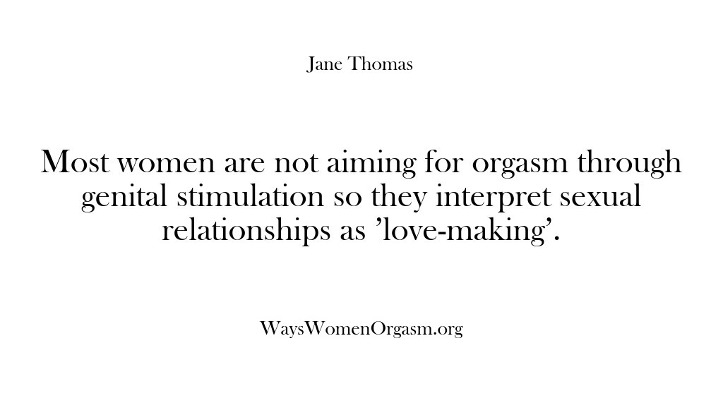 (Ways Women Orgasm) Most women are not aiming for orgasm through genital stimulation so they…