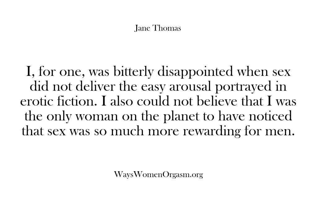 (Ways Women Orgasm) I, for one, was bitterly disappointed when sex did not deliver the…