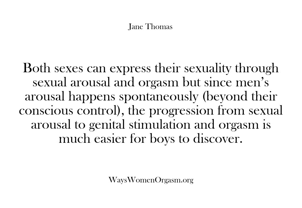 (Ways Women Orgasm) Both sexes can express their sexuality through sexual arousal and orgasm but…