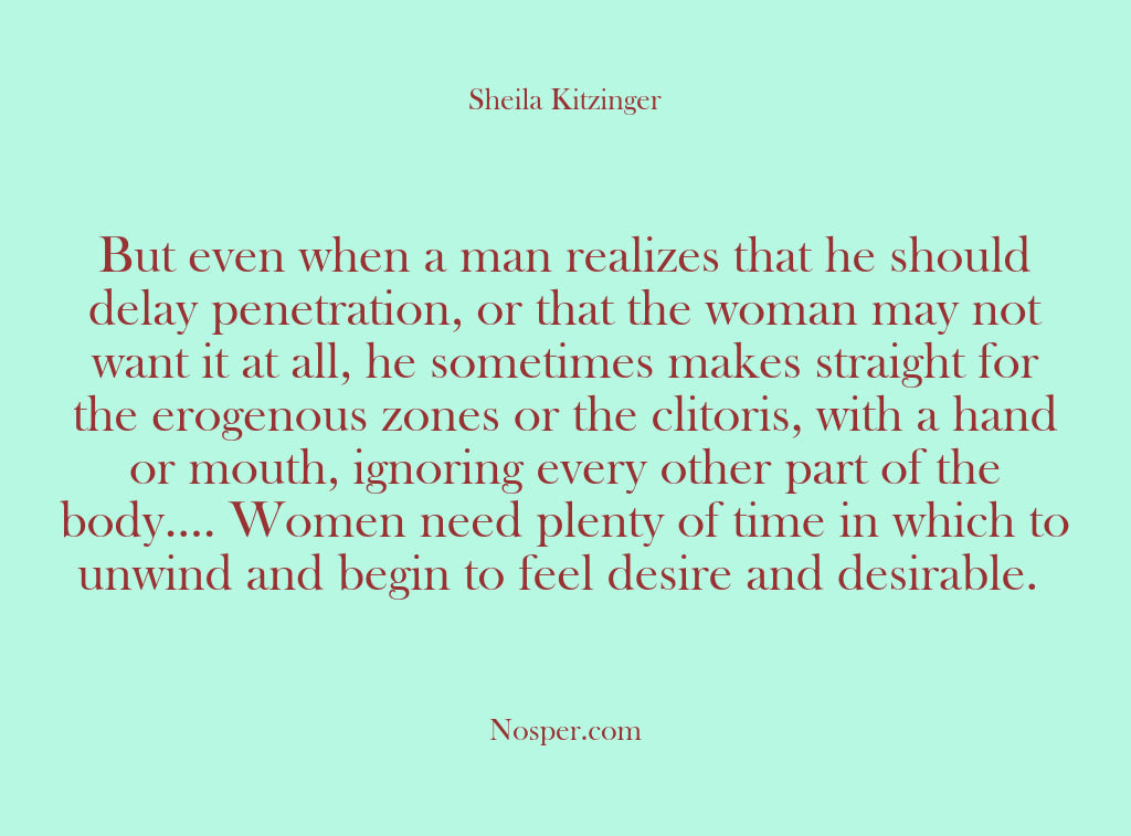 (Other Sources) But even when a man realizes that he should delay penetration, or…